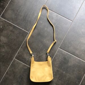 Yellow Crossbody Bag with Adjustable Strap